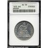 Image 1 : 1873 50C Arrows AU58 ANACS.