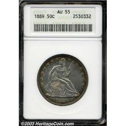 1889 50C AU55 ANACS.