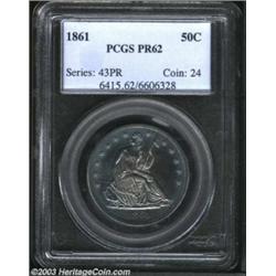 1861 50C PR62 PCGS.