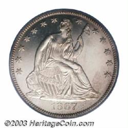 1867 50C PR65 Cameo PCGS.