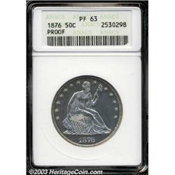 1876 50C PR63 ANACS.