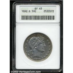 1892-S 50C XF45 ANACS.