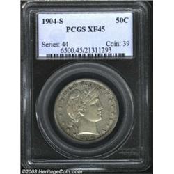 1904-S 50C XF45 PCGS.