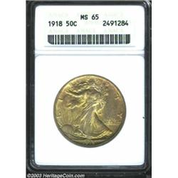 1918 50C MS65 ANACS.