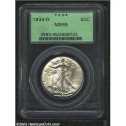 1934-D 50C MS65 PCGS.