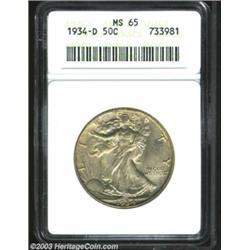 1934-D 50C MS65 ANACS.