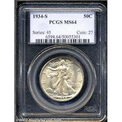 1934-S 50C MS64 PCGS.