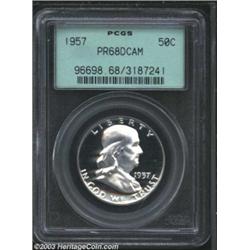 1957 50C PR68 Deep Cameo PCGS.