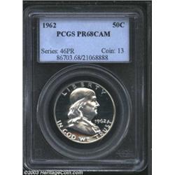 1962 50C PR68 Cameo PCGS.