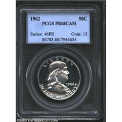 1962 50C PR68 Cameo PCGS.