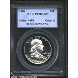 1962 50C PR68 Cameo PCGS.