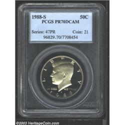 1988-S 50C PR70 Deep Cameo PCGS.