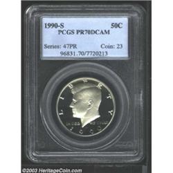 1990-S 50C PR70 Deep Cameo PCGS.