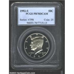 1992-S 50C Clad PR70 Deep Cameo PCGS.