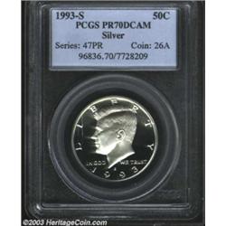1993-S 50C Silver PR70 Deep Cameo PCGS.