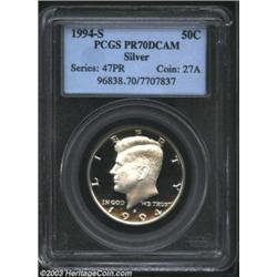 1994-S 50C Silver PR70 Deep Cameo PCGS.