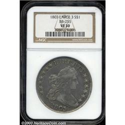 1803 $1 Large 3 VF30 NGC.