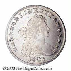 1803 $1 Large 3 AU50 Scratched, Cleaned Uncertified.