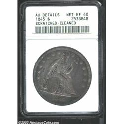 1845 $1--Scratched, Cleaned--ANACS. AU Details, Net XF40.