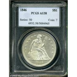 1846 $1 AU58 PCGS.