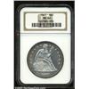 Image 1 : 1867 $1 MS64 NGC.