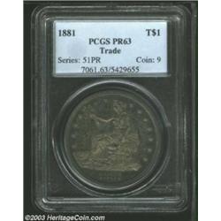 1881 T$1 PR63 PCGS.