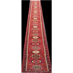 Rare unique size and spectacular long Persian Heriz Rug (456 X26 )