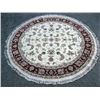 Image 1 : Super fine part silk Persian-Pak Kashan round Rug (84"X84")