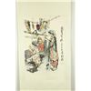 Image 1 : Chinese WC Figures on Scroll Huang Zhou 1925–1997