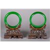 Image 2 : Pair of Chinese Green Hardstone Bangles