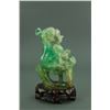 Image 1 : 18/19th C. Chinese Green Tourmaline Stone Figure