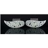 Image 2 : Pair of Fine White Jade Carved Openwork Pendant