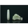 Image 1 : 2 Pc Chinese Fine White Jade Carved Pendants