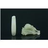 Image 2 : 2 Pc Chinese Fine White Jade Carved Pendants