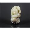Image 1 : Chinese Two Colour Jade Carved Man w/ Baby