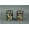 Image 2 : Pair Chinese Cloisonne Bronze Round Case Qing