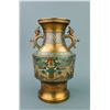 Image 1 : Chinese Bronze Cloisonne Vase w/ Rooster Handle