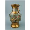 Image 2 : Chinese Bronze Cloisonne Vase w/ Rooster Handle