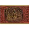 Image 3 : Chinese Wood Carved Fu Lu Shou Gilt Panel w/ Frame