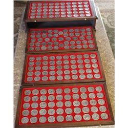 Coin Chest Set Solid Pewter "America's Bicentennial Medallic History of America Coins"