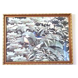 Bali Painting w. Gilt Frame by Ubud Pengosakan 37", 12-lbs