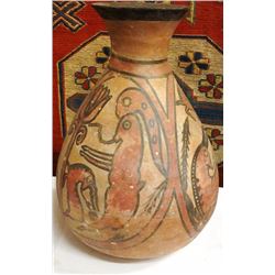 Authentic Ancient Artifact 100 A.D: Painted Ceramic Vessel w. base Harappa Sasanian Afghani Region