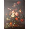Image 2 : Flemish Oil on Canvas "Blumen in Einer Vase" in Gilt Frame 40x34"