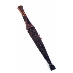 Ancient Old Africa Nigerian Toubou Tuareg Dagger w/ Sheath 13"