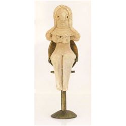 Ancient Fertility Seated Goddess Ceramic Figurine, Baluchistan 5000-1800 BCE