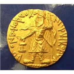 Ancient Gold Coin Ca 50 AD: Kushan, Kanishka I