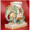 Image 2 : Antique Chinese Glazed Ceramic Elephant Sculpture 7x7", 3-lbs