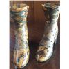 Image 2 : Antique Early Tortoise Shell Veneer Boot Sculptures 5-lbs