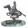 Image 1 : Authentic Antique Signed F.Remington Bronze on Marble "Trooper in the Plains"