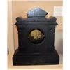 Image 3 : Antique French Solid Slate Mantle Clock 22x17", 50-lbs